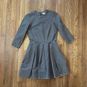 Striped fit and flare dress